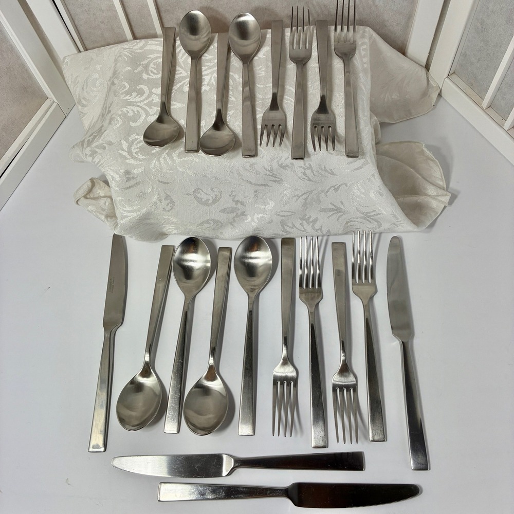 Cambridge Clark 18/10 Stainless Flatware Set 20pc Satin Finish Made in China